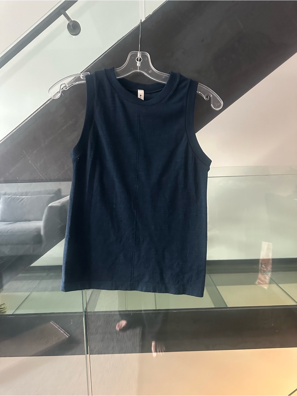 Athleta Wool Blend Navy Sleeveless Crewneck Tank